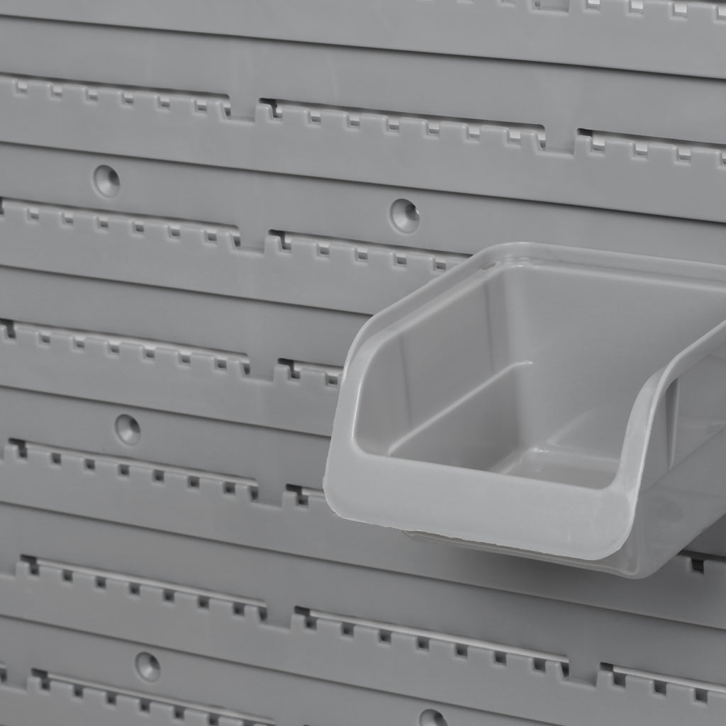 44 PCS Wall Mounted Pegboard Tool Organizer Rack Kit with Various Sized Storage Bins, Pegboard and Hooks, Orange