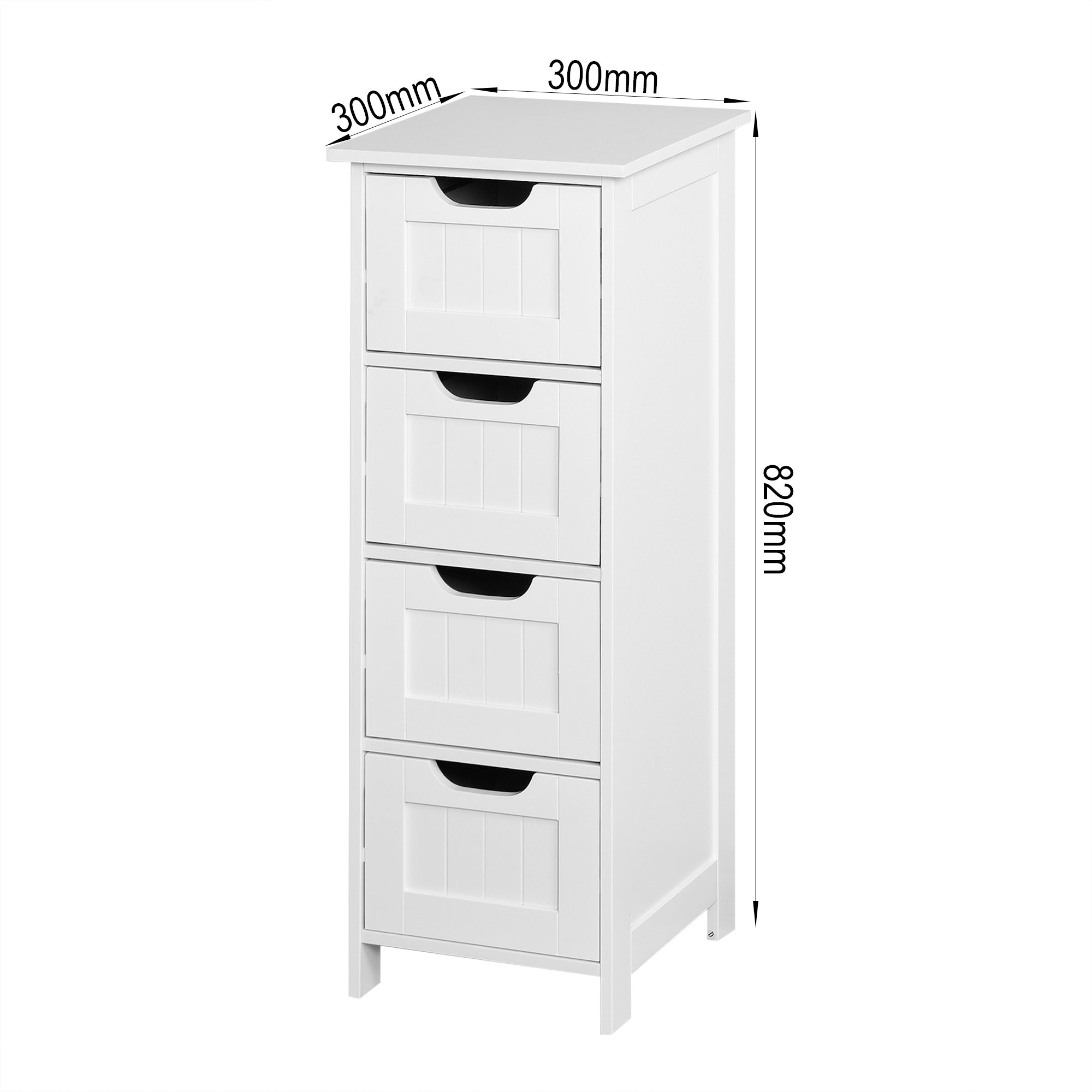 White Bathroom Storage Cupboard, Freestanding Locker With Drawers