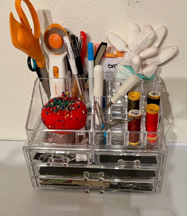 Clear Acrylic Clear Dustproof Makeup Storage, Organizer Drawers Large Skin Care Cosmetic Display Cases For Bathroom Stackable Storage Box With 4 Drawers For Vanity