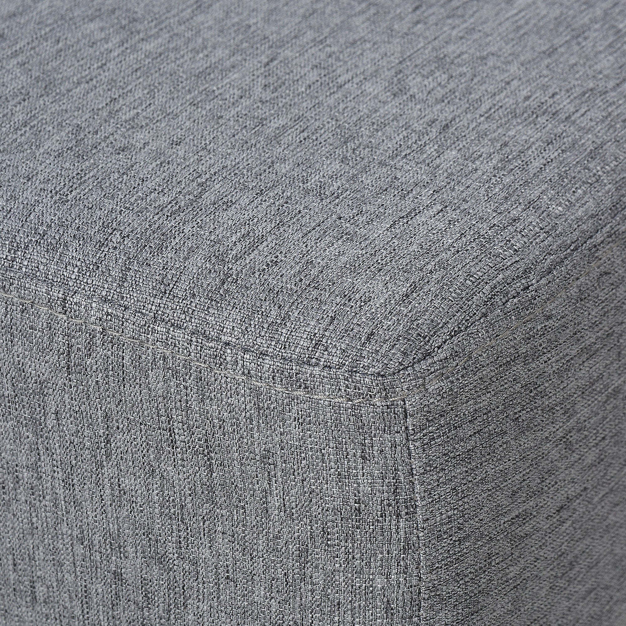 Versatile Accent 16 Gray Linen FabricOttoman Cube Footrest Pouf