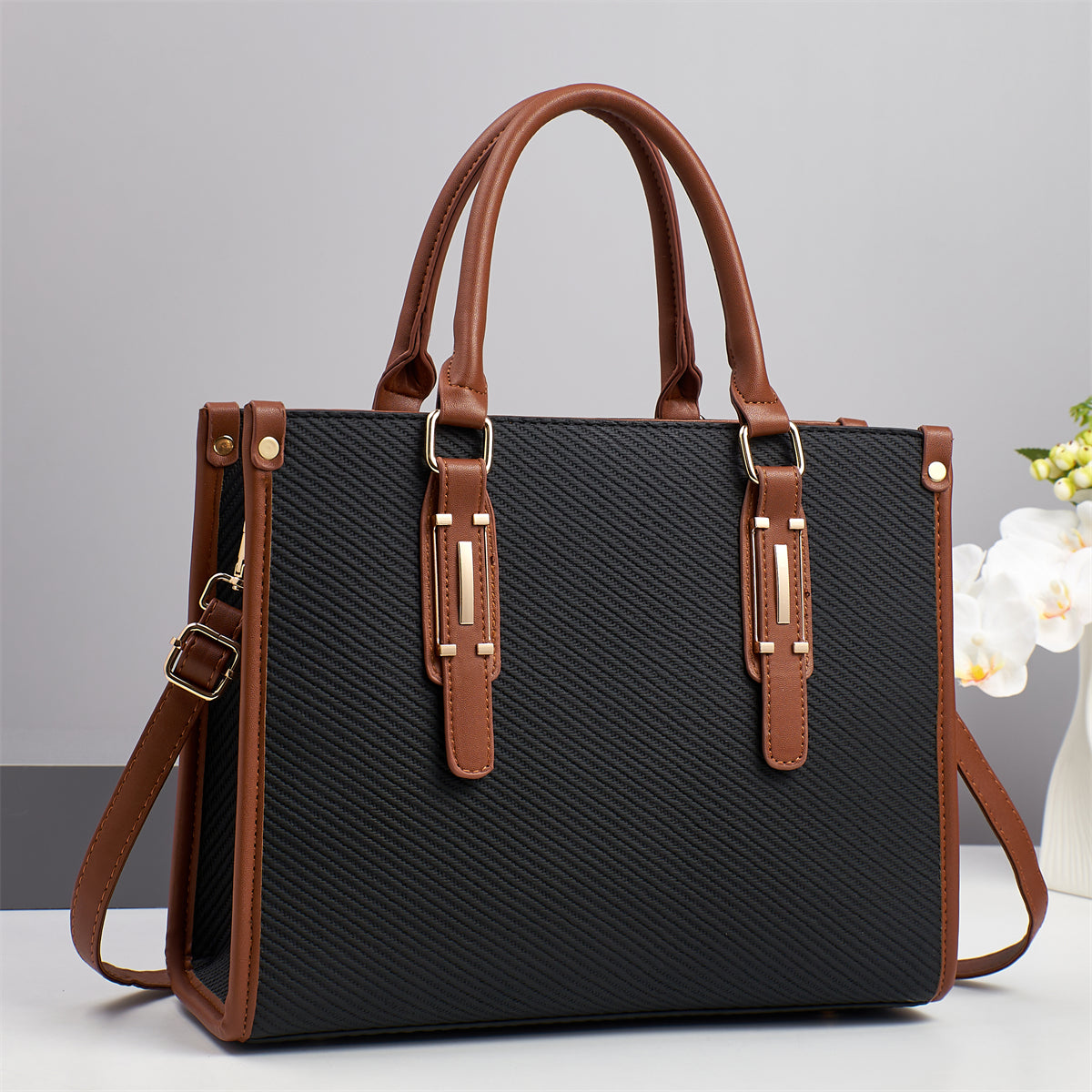 Exquisite Luxury Designer Bag - Women's Tote Shoulder Bags High Quality PU Leather Nylon Lining Open Closure Chain Stylish Trendy