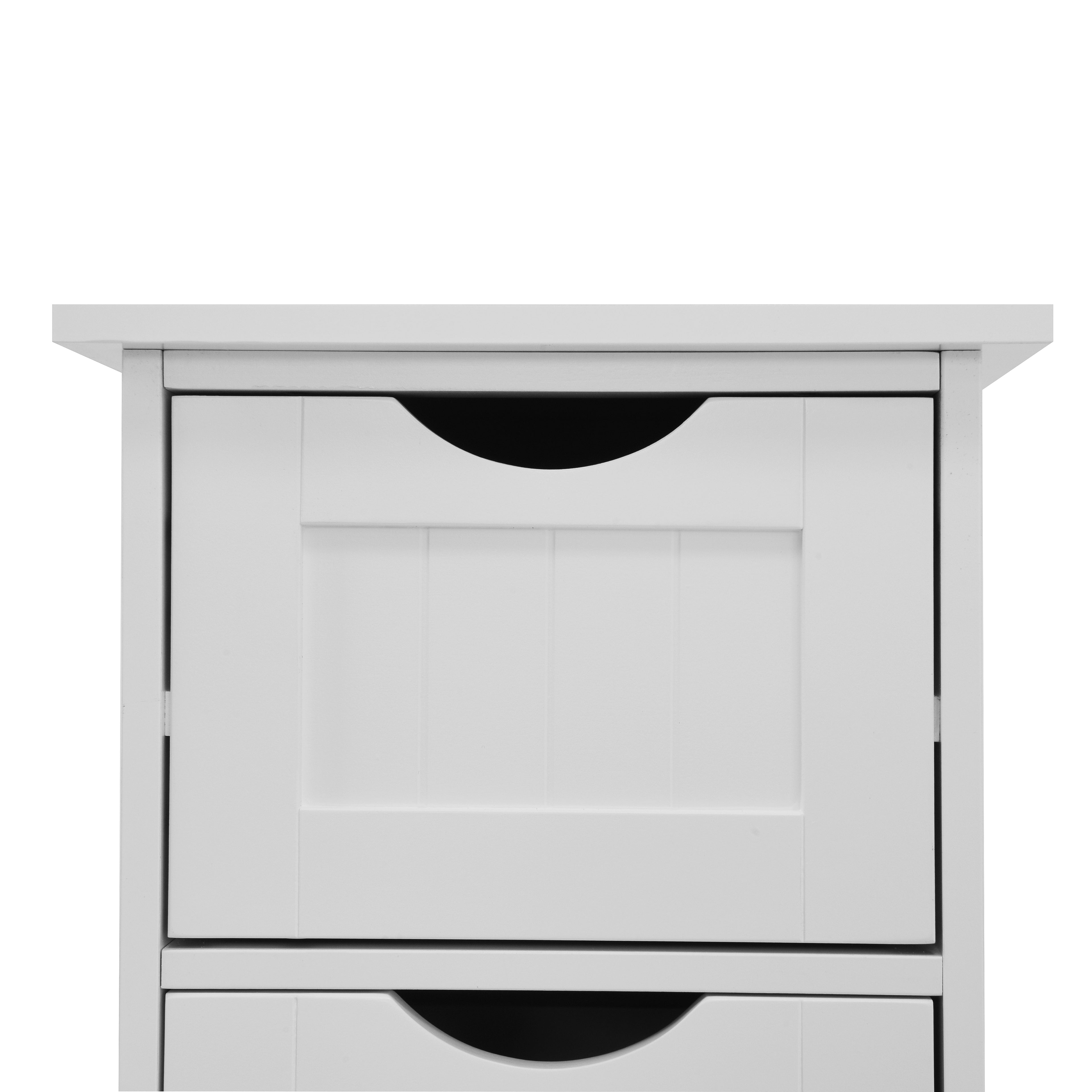 White Bathroom Storage Cabinet, Freestanding Cabinet With Drawers