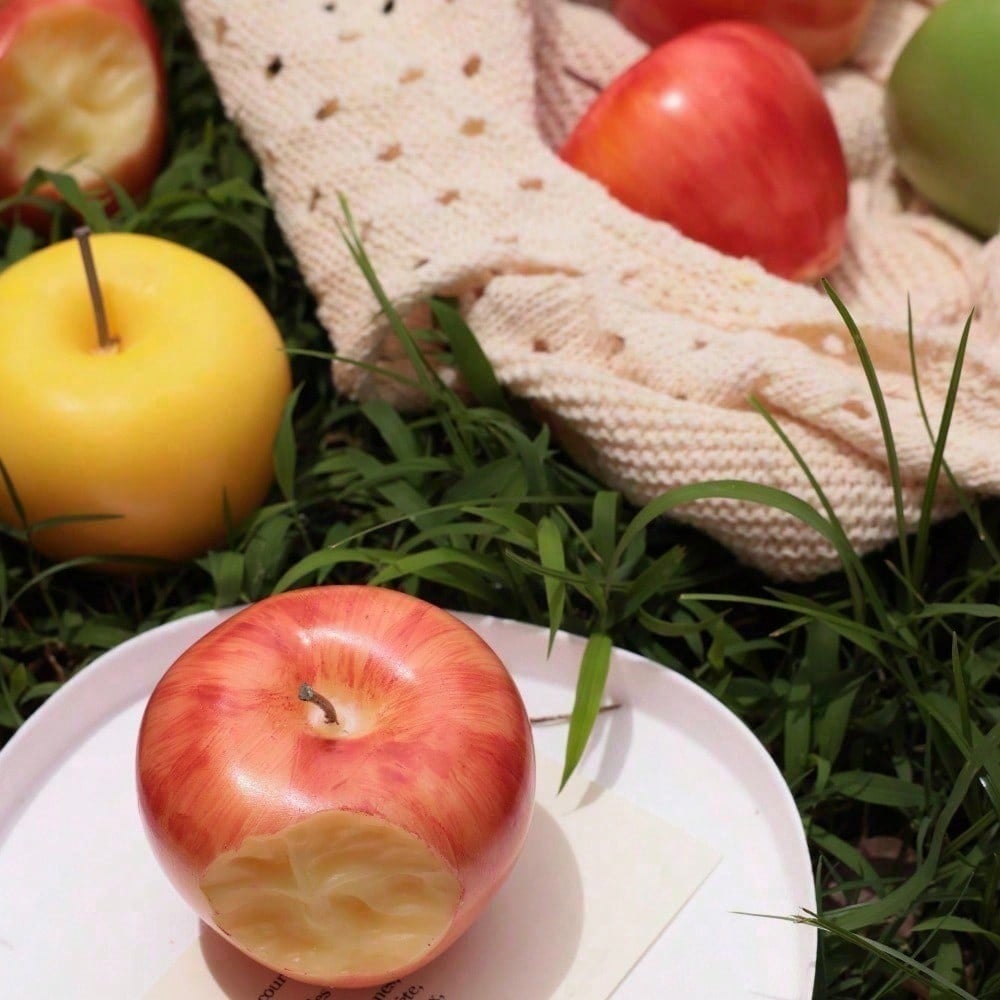 Fruit Inspired Scented Candles, Fruit Shape, Creative Design, Cute Home Accessory, Perfect For Adding A Unique Touch To Your Living Space.