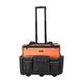 Rolling Tool Bag, 110 Lbs Load Capacity, 27 Pockets Heavy Duty Roller Tool Bag On Wheels, Adjustable Telescoping Handle & Stable Base, Toolbag Organizers With Wheels For Construction, Mechanic
